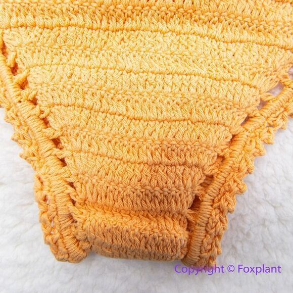 NEW Free People She Made Me Essential High-Waisted Crochet Bikini Bottoms , ‎ L - Picture 5 of 14